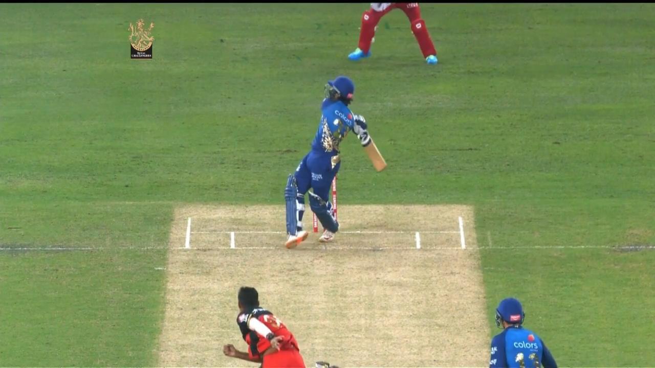 M10: RCB vs MI – Ishan Kishan Six background