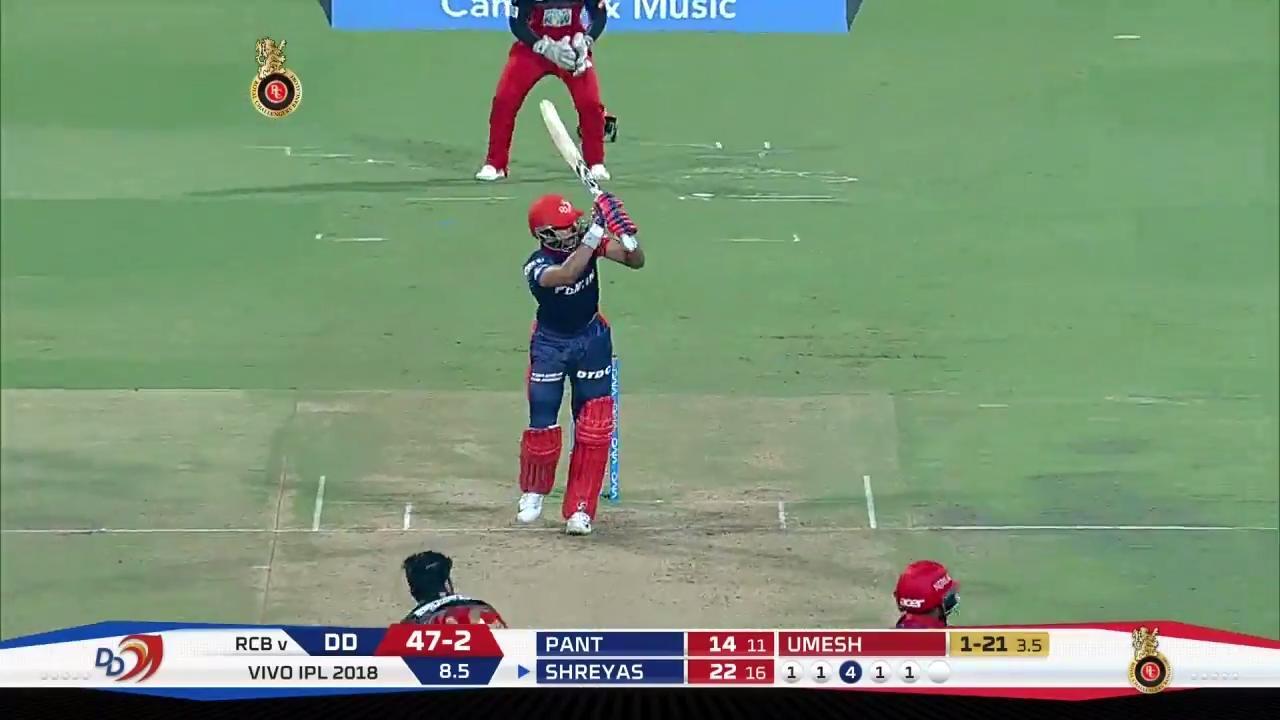M19: RCB vs DD – Shreyas Iyer Six background