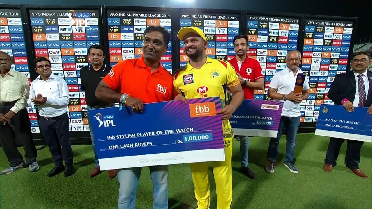 M29: KKR vs CSK – fbb Stylish Player of the Match – Suresh Raina background
