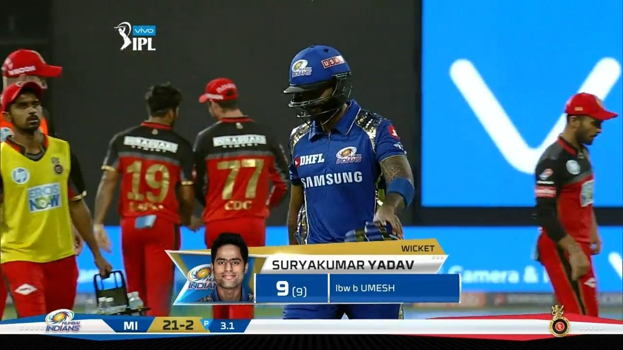 M31: RCB vs MI – Suryakumar Yadav Wicket background