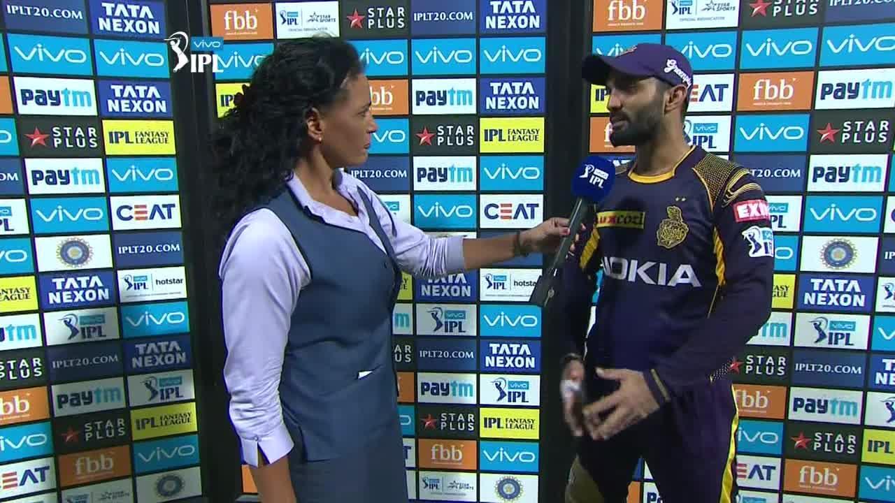 M010: KKR vs SRH – Dinesh Karthik Interview background