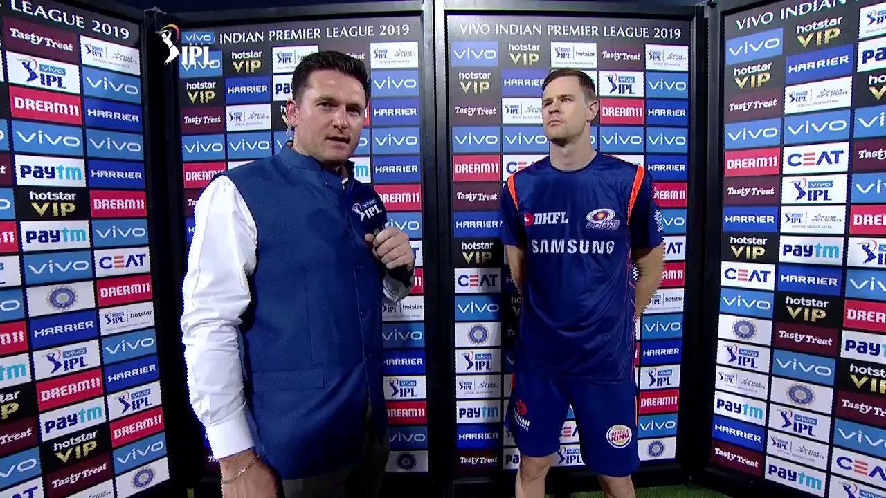 M19: SRH vs MI – Jason Behrendorff Interview background