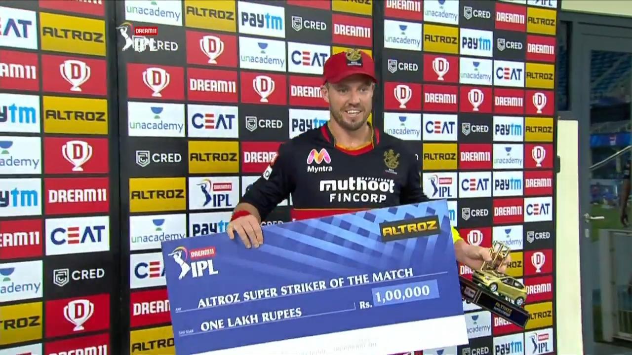 M03: SRH vs RCB – Altroz Super Striker of the Match – AB de Villiers