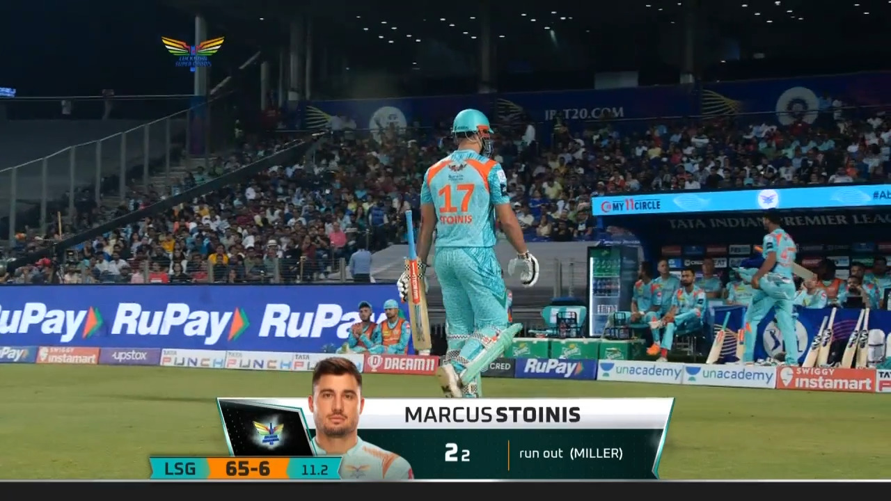 M57: LSG vs GT – Marcus Stoinis Wicket