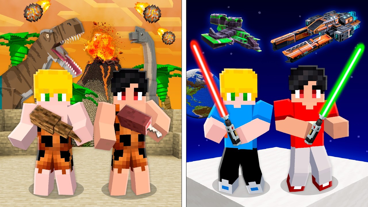 Fizemos uma Viagem da Idade da Pedra vs Futuro!