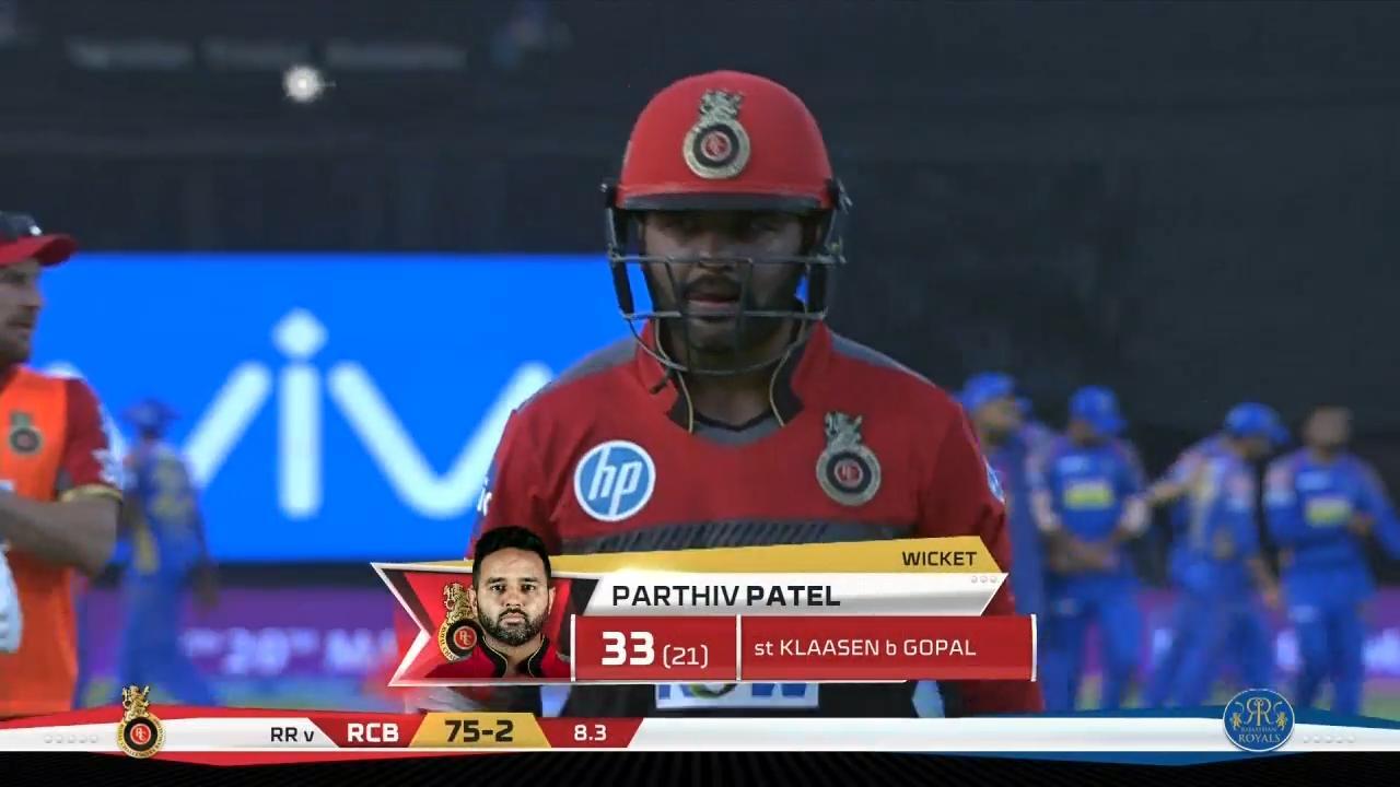 M53: RR vs RCB – Parthiv Patel Wicket