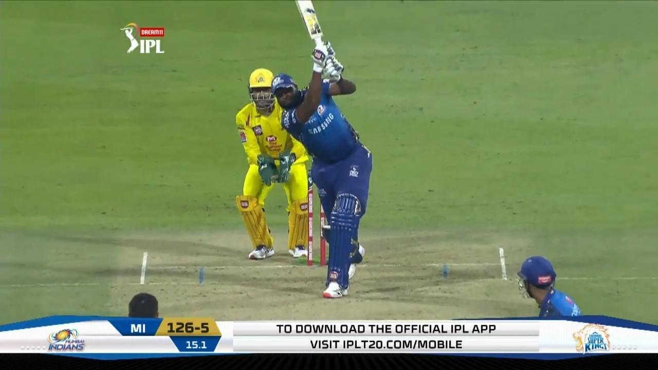M01: MI vs CSK – Kieron Pollard Six