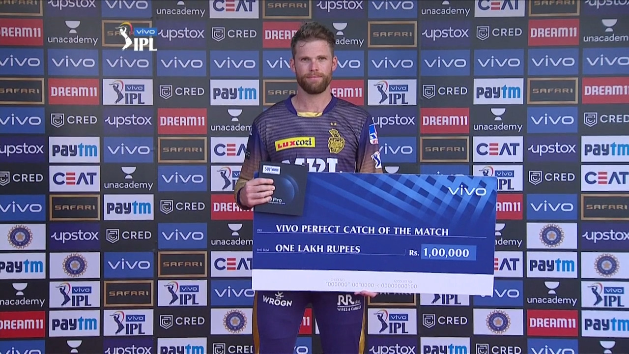 M41: KKR vs DC – VIVO perfect catch of the match – Lockie Ferguson