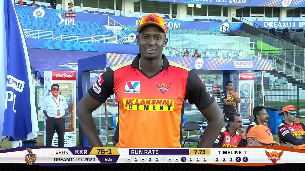 M35: SRH vs KKR – Jason Holder Interview background