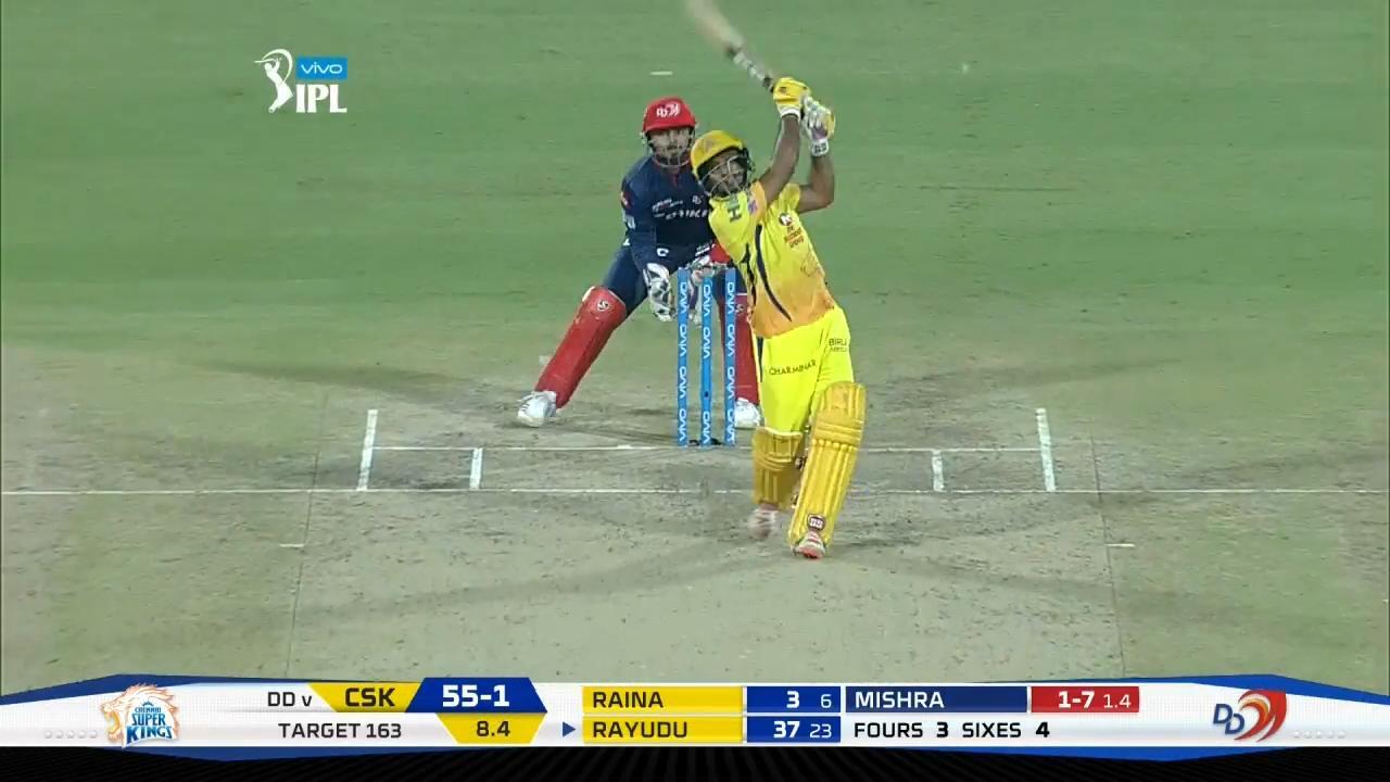 M52: DD vs CSK – Ambati Rayudu Six