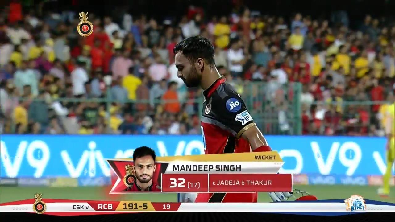 M24: RCB vs CSK – Mandeep Singh Wicket