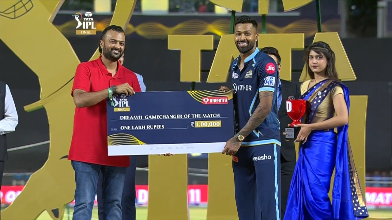 Final: GT vs RR – Dream11 GameChanger of the Match – Hardik Pandya