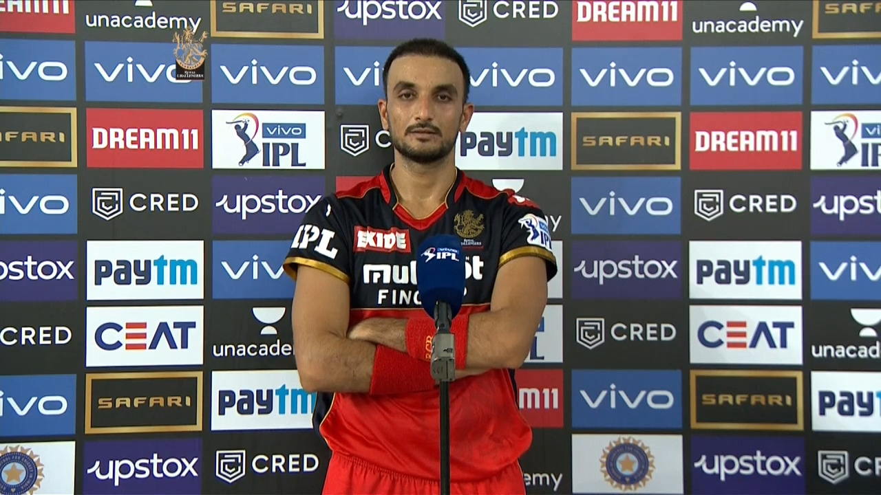 M39: RCB vs MI – Harshal Patel Interview background