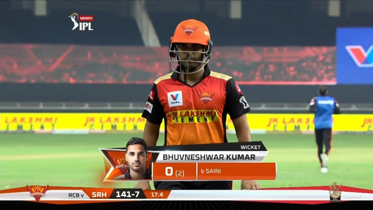 M03: SRH vs RCB – Bhuvneshwar Kumar Wicket