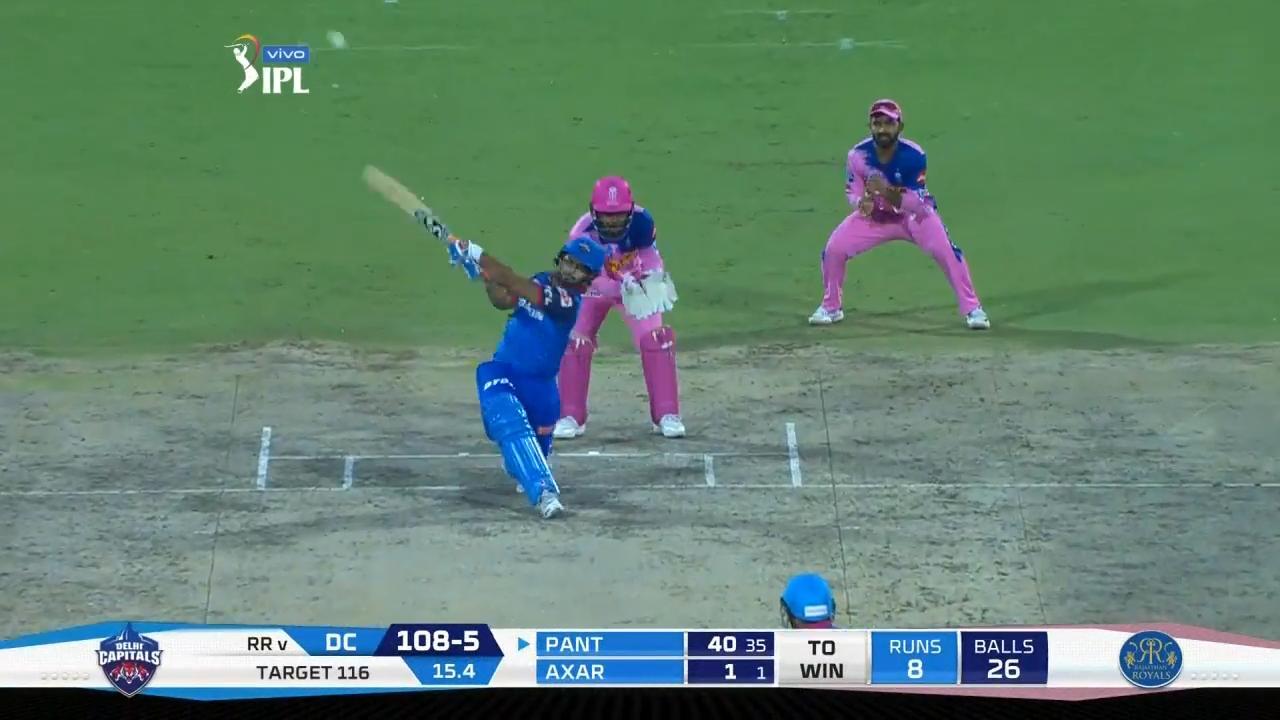 M53: DC vs RR – Rishabh Pant Six