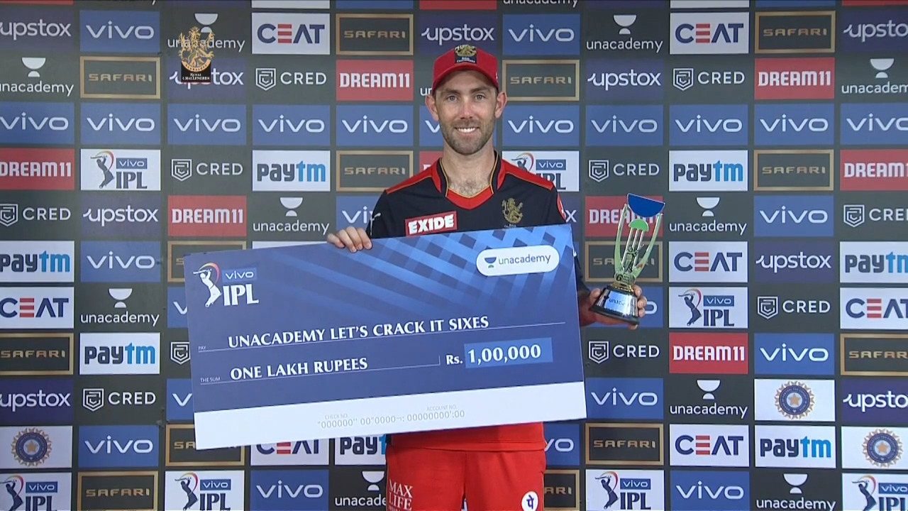 M48: RCB vs PBKS – Unacademy Lets Crack It Sixes of the Match – Glenn Maxwell