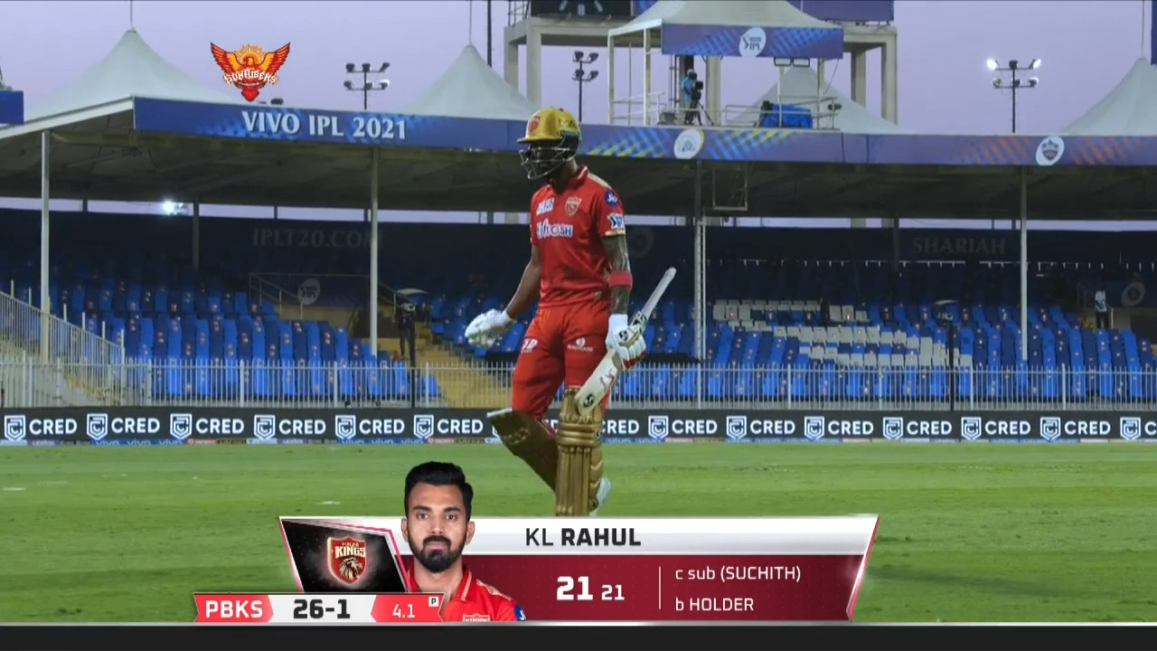 M37: SRH vs PBKS – KL Rahul Wicket background