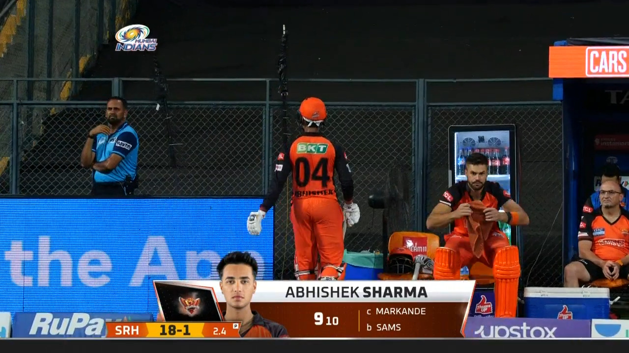 M65: MI vs SRH – Abhishek Sharma Wicket