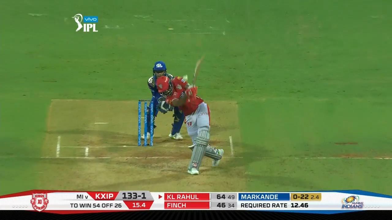 M50: MI vs KXIP – KL Rahul Six