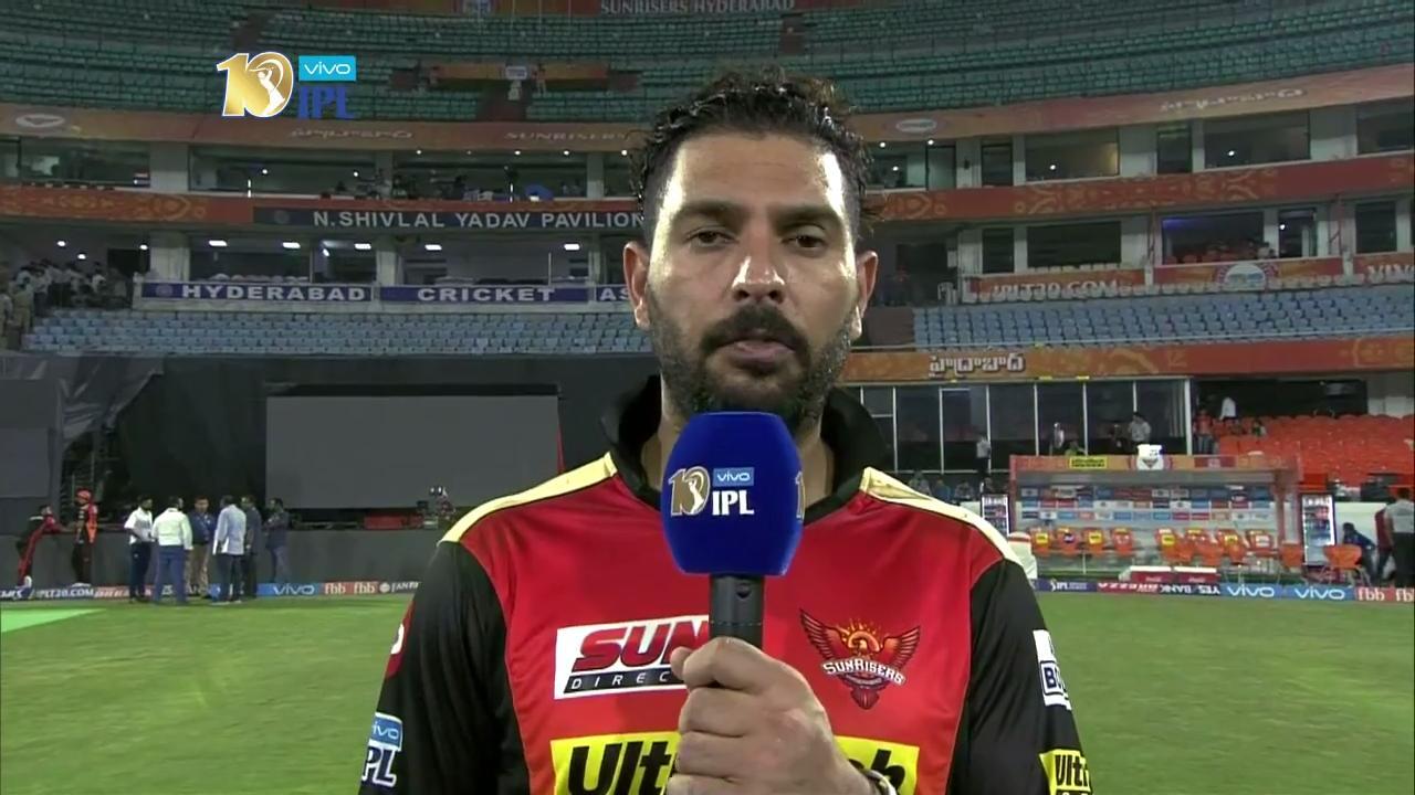 M1: SRH vs RCB – Yuvraj Singh Interview background
