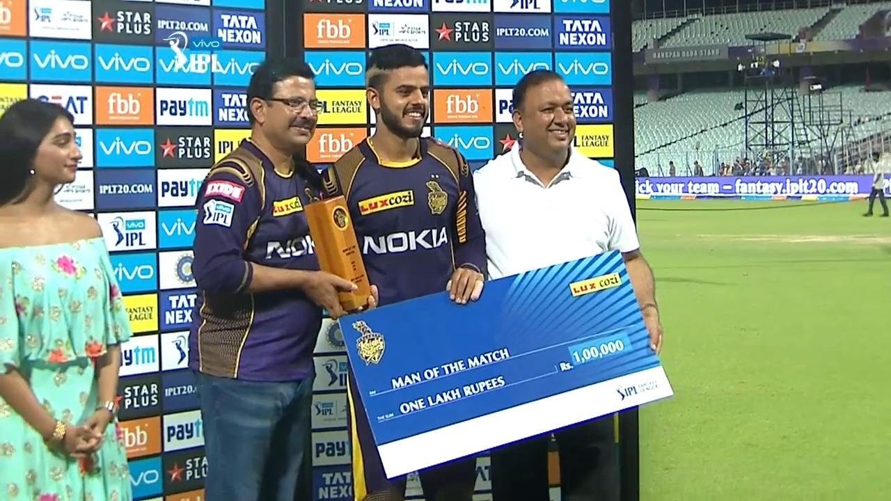 M13: KKR vs DD – Man of the Match – Nitish Rana