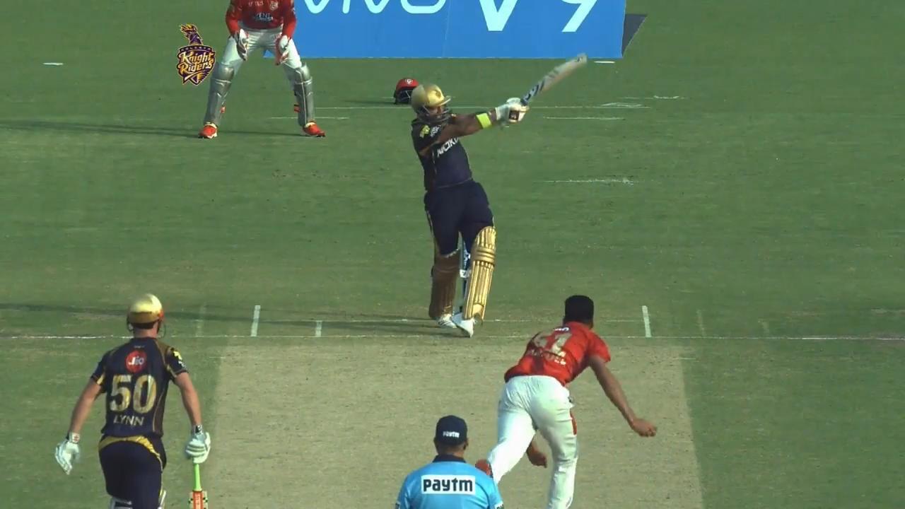 M18: KKR vs KXIP – Robin Uthappa Six