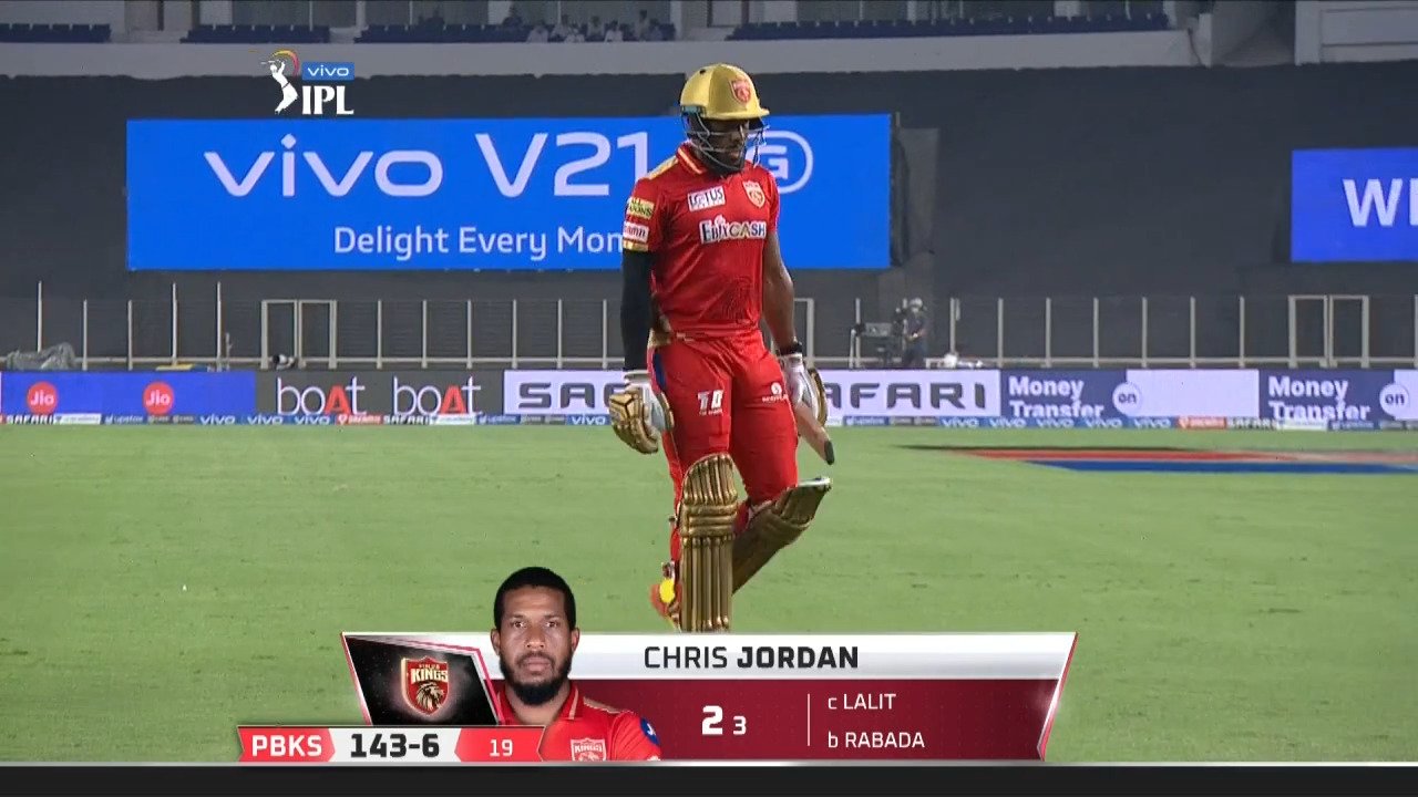 M29: PBKS vs DC – Chris Jordan Wicket