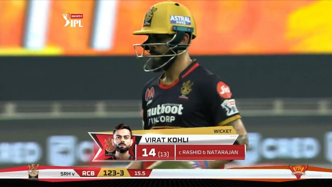 M03: SRH vs RCB – Virat Kohli Wicket