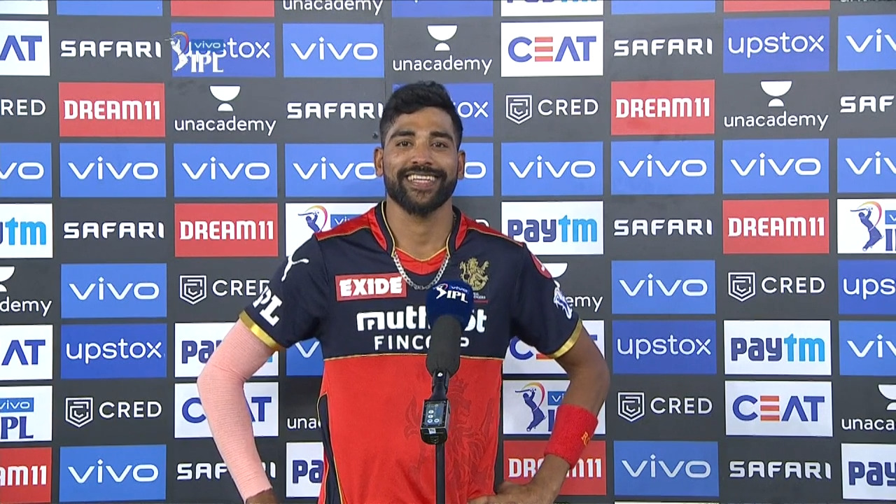 M22: DC vs RCB – Mohammed Siraj Interview background