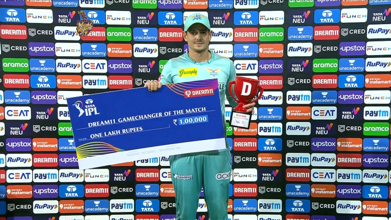 M66: KKR vs LSG – Dream11 GameChanger of the Match – Quinton De Kock