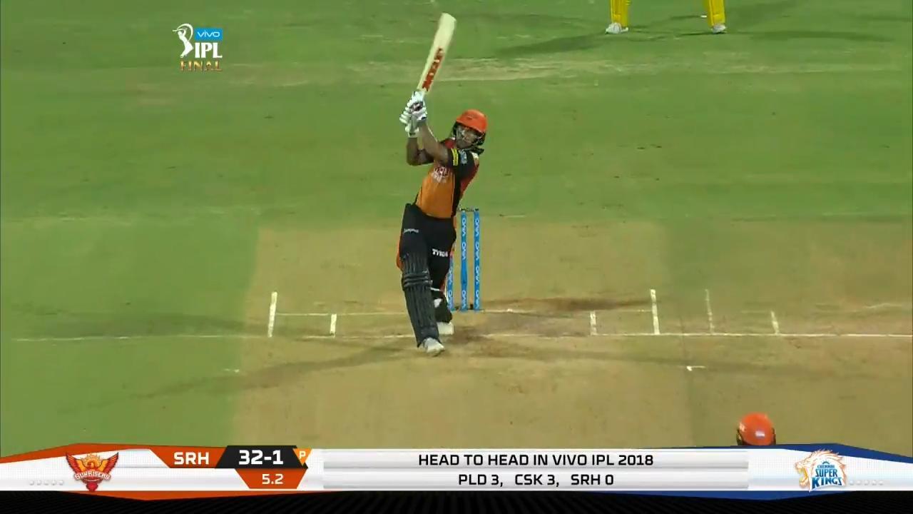 Final: CSK vs SRH – Shikhar Dhawan Six