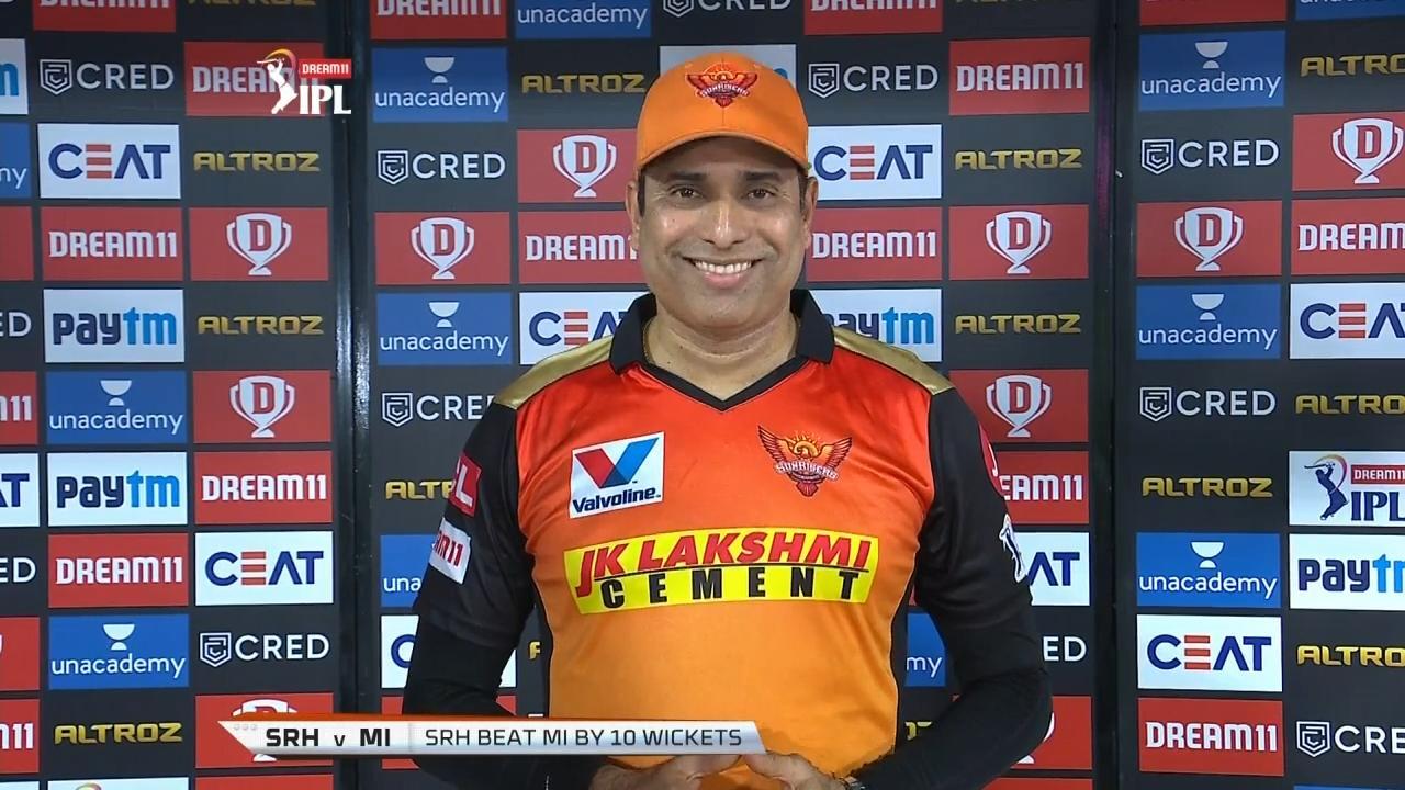 M56: SRH vs MI – VVS Laxman Interview background