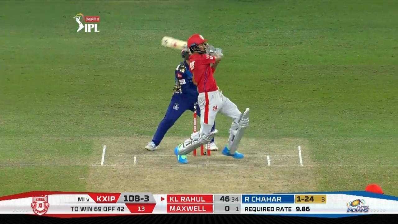 M36: MI vs KXIP – KL Rahul Six background
