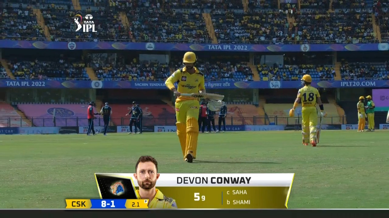 M62: CSK vs GT – Devon Conway Wicket