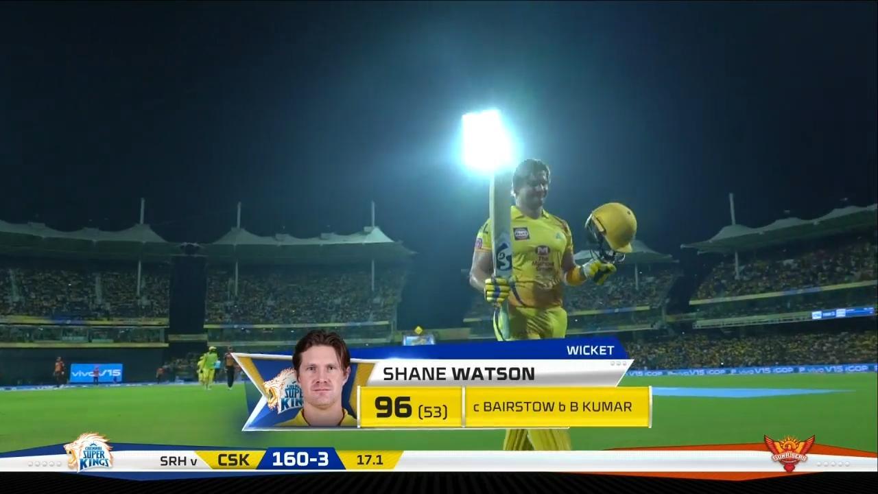 M41: CSK vs SRH – Shane Watson Wicket background