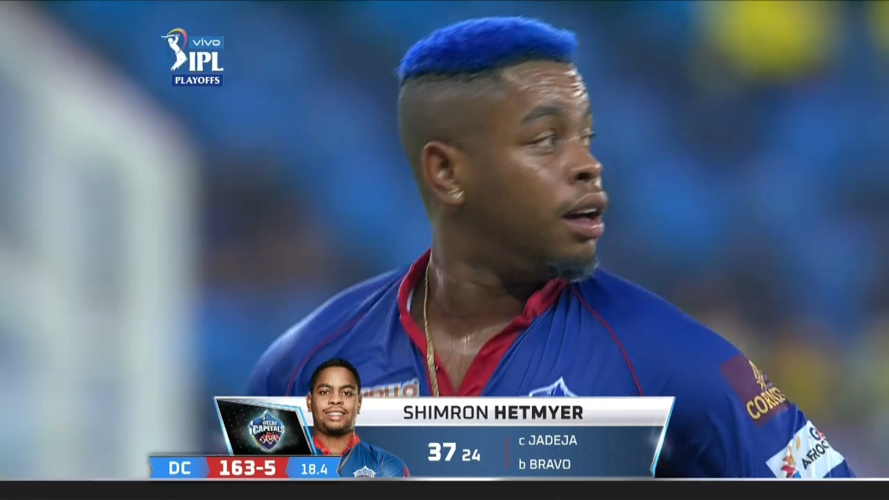 Q1: DC vs CSK – Shimron Hetmyer Wicket