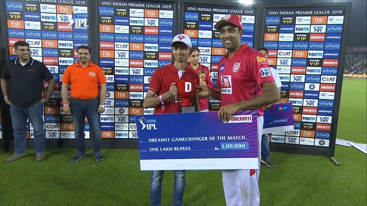 M22: KXIP vs SRH – Dream11 GameChanger of the Match – Ravichandran Ashwin backdrop