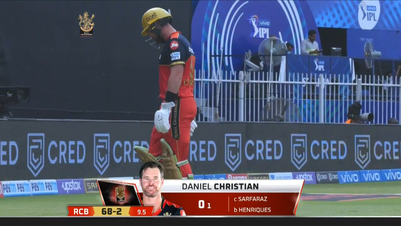 M48: RCB vs PBKS – Dan Christian Wicket