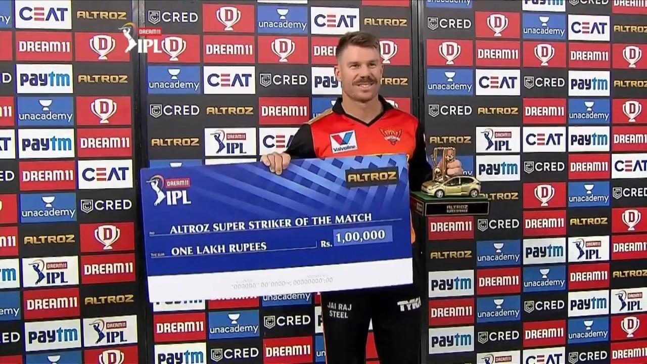 M47: SRH vs DC – Altroz Super Striker of the Match – David Warner