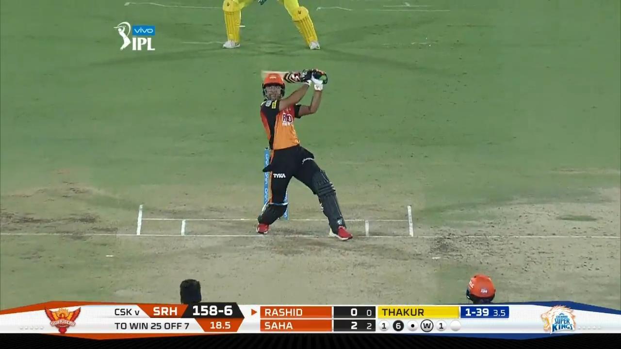 M20: SRH vs CSK – Rashid Khan Six background
