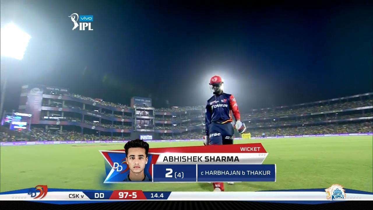 M52: DD vs CSK – Abhishek Sharma Wicket