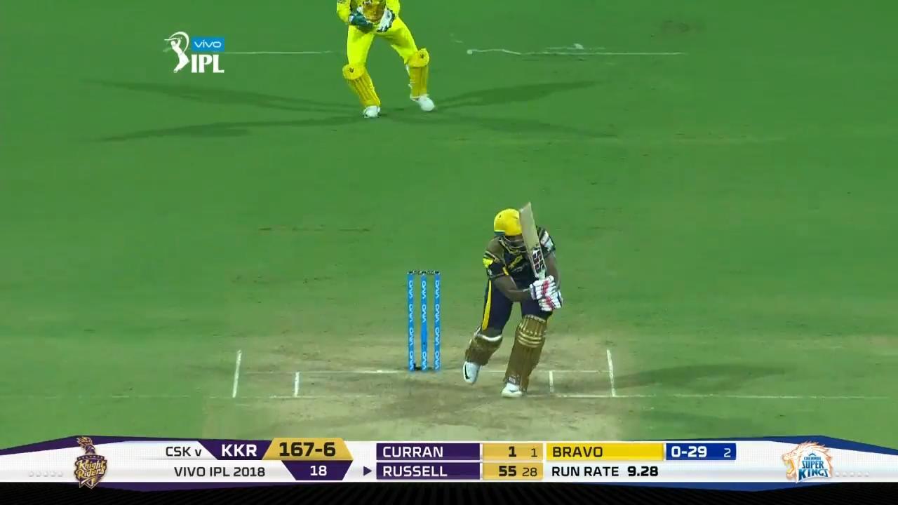 M05: CSK vs KKR – Andre Russell Six background