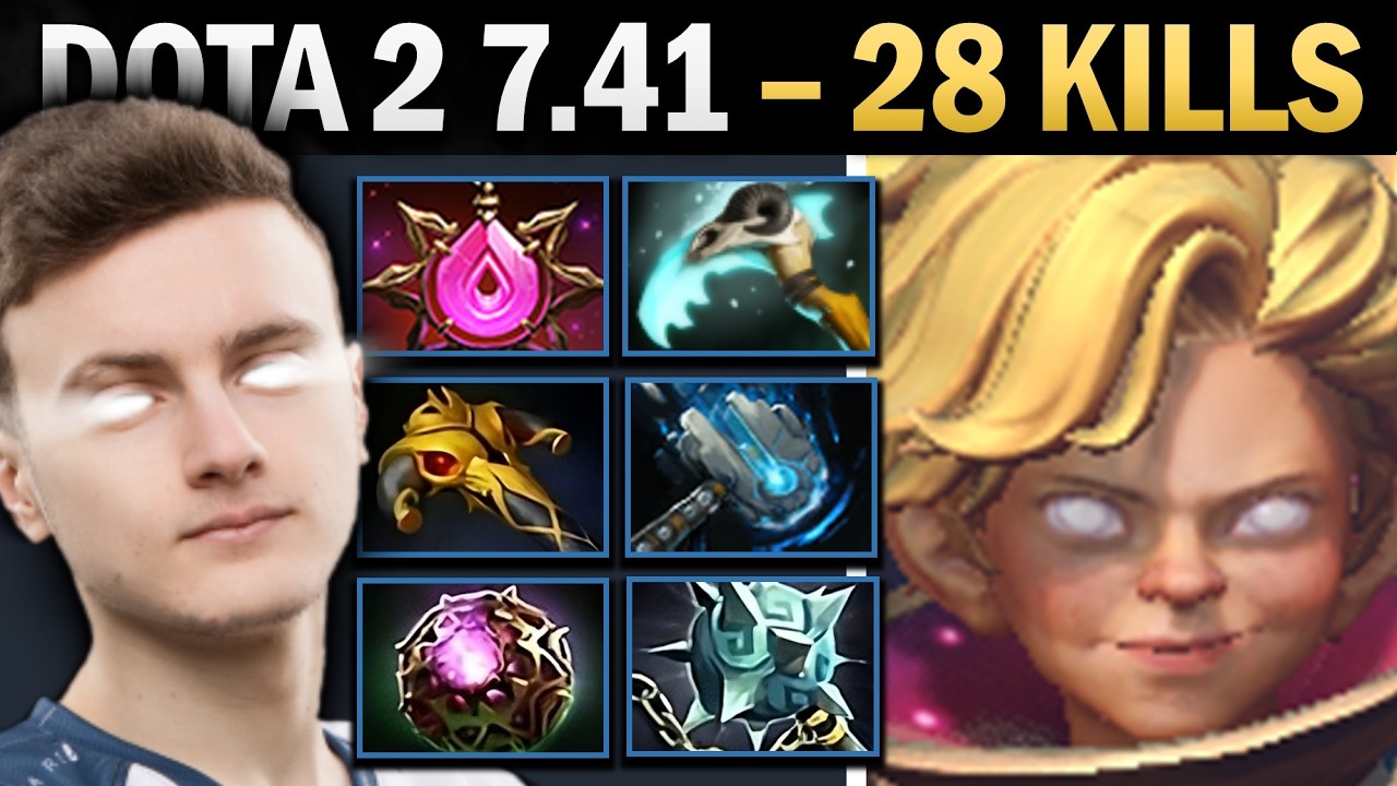 Invoker Dota 2 7.41 with 28 Kills and Enchanters - Dota 2 Gameplay