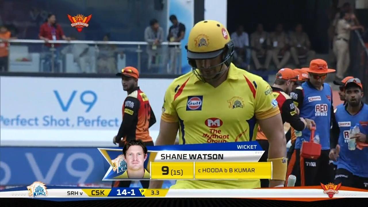 M20: SRH vs CSK – Shane Watson Wicket background