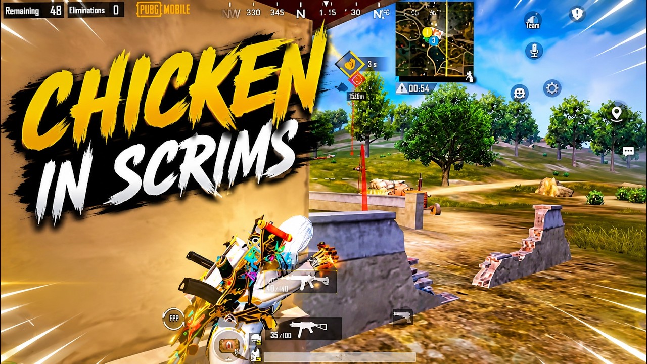 Scrims gameplay with chicken #chickendinner #pubgmobile #bgmi #esports #mobilegaming #trending #4k
