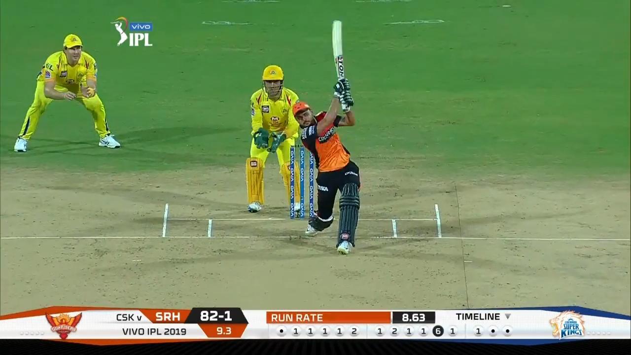 M41: CSK vs SRH – Manish Pandey Six background
