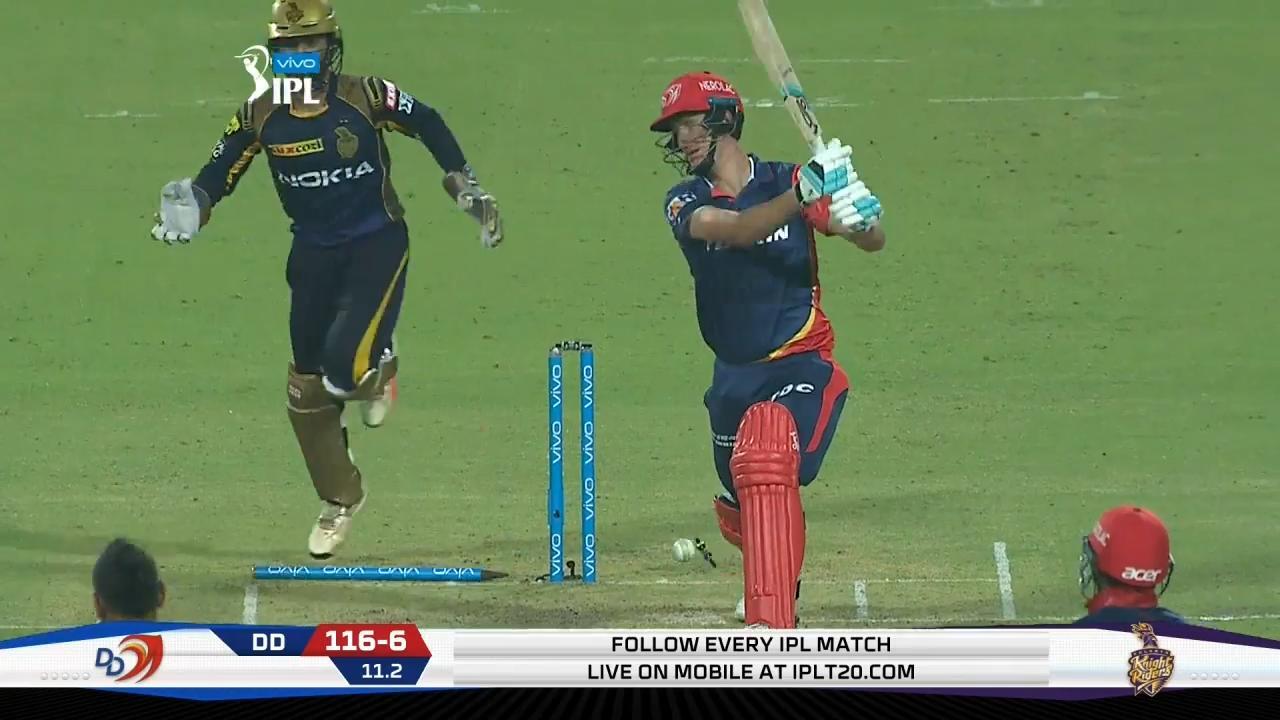 M13: KKR vs DD – Fall of Wickets