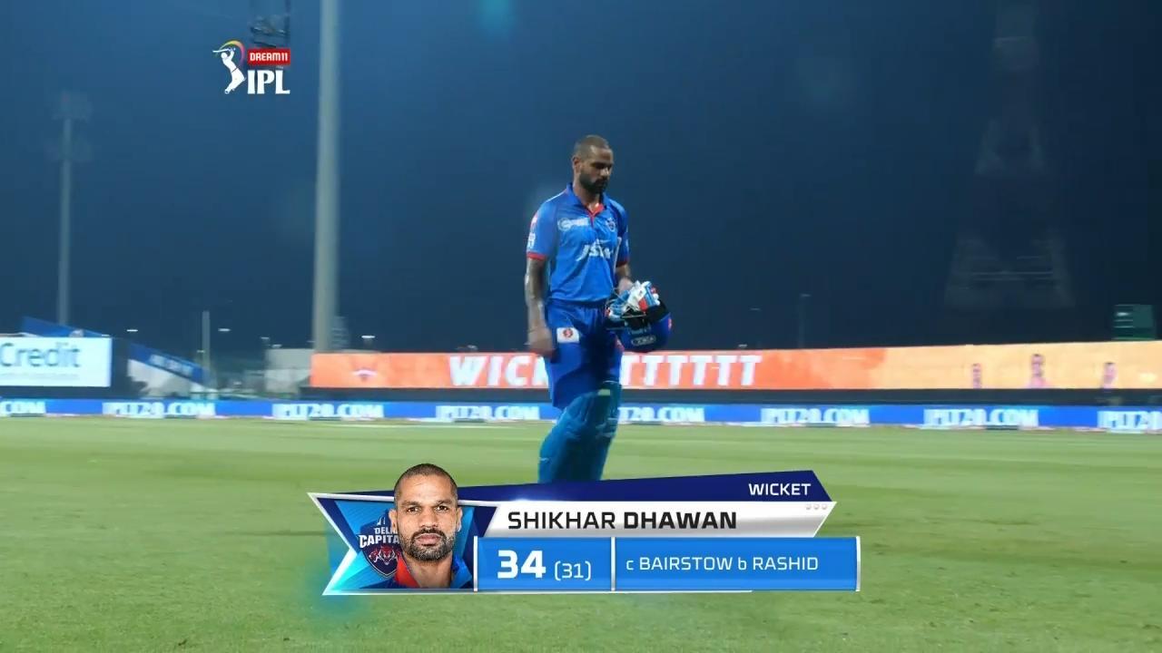 M11: DC vs SRH – Shikhar Dhawan Wicket