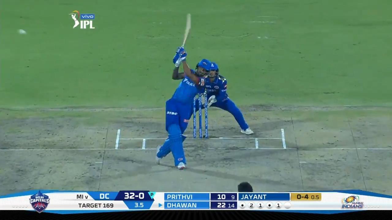 M34: DC vs MI – Shikhar Dhawan Six background