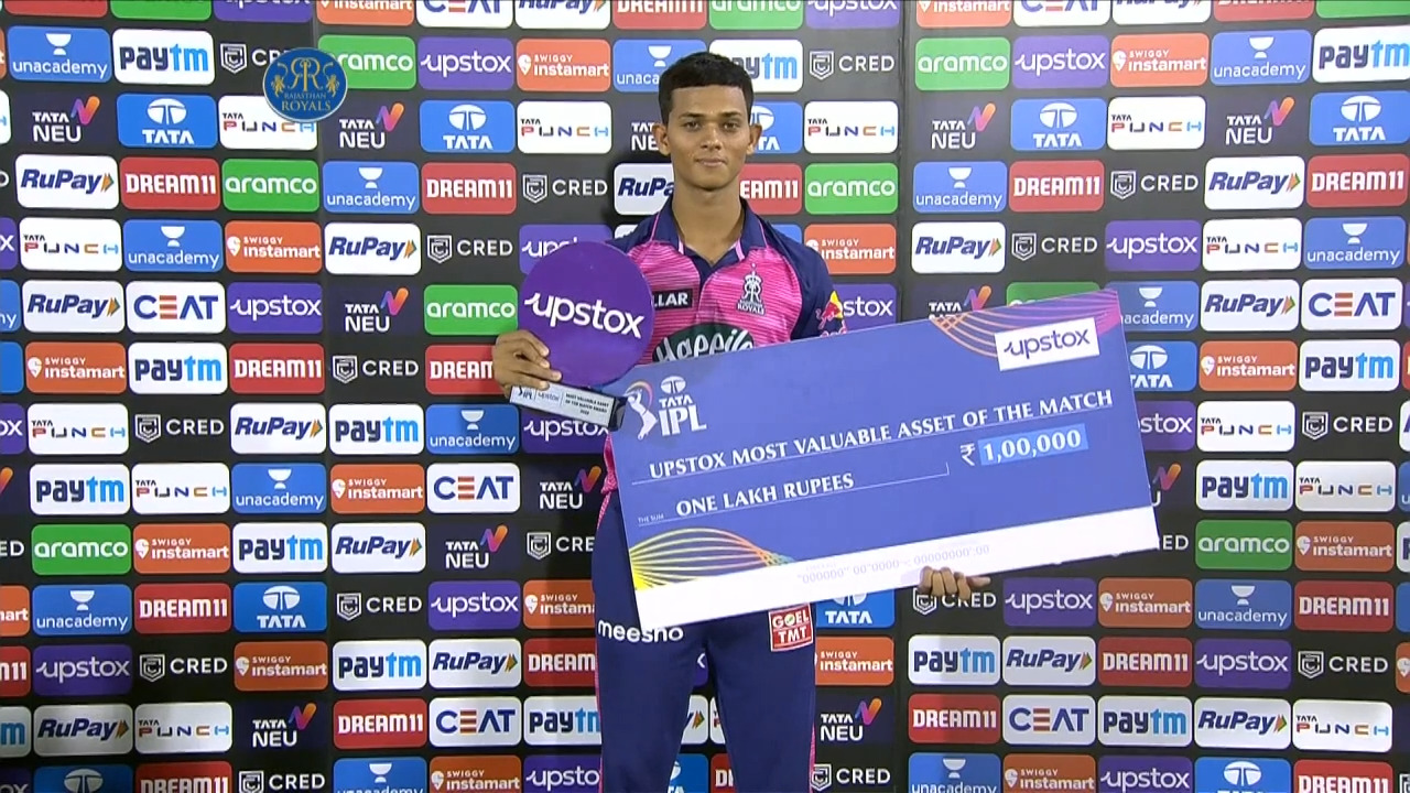 M68: RR vs CSK – Upstox most Valuable Asset of the match – Yashasvi Jaiswal